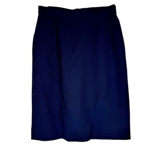 Louis Feraud Vintage Black Wool Pencil Pencil Skirt made in Germany, fully lined